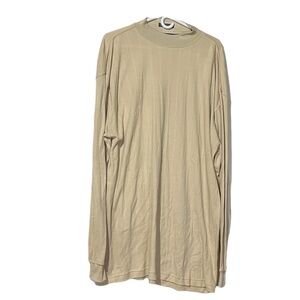 Van Heusen Long Sleeve Mockneck Sweater Beige Size XLT NWT